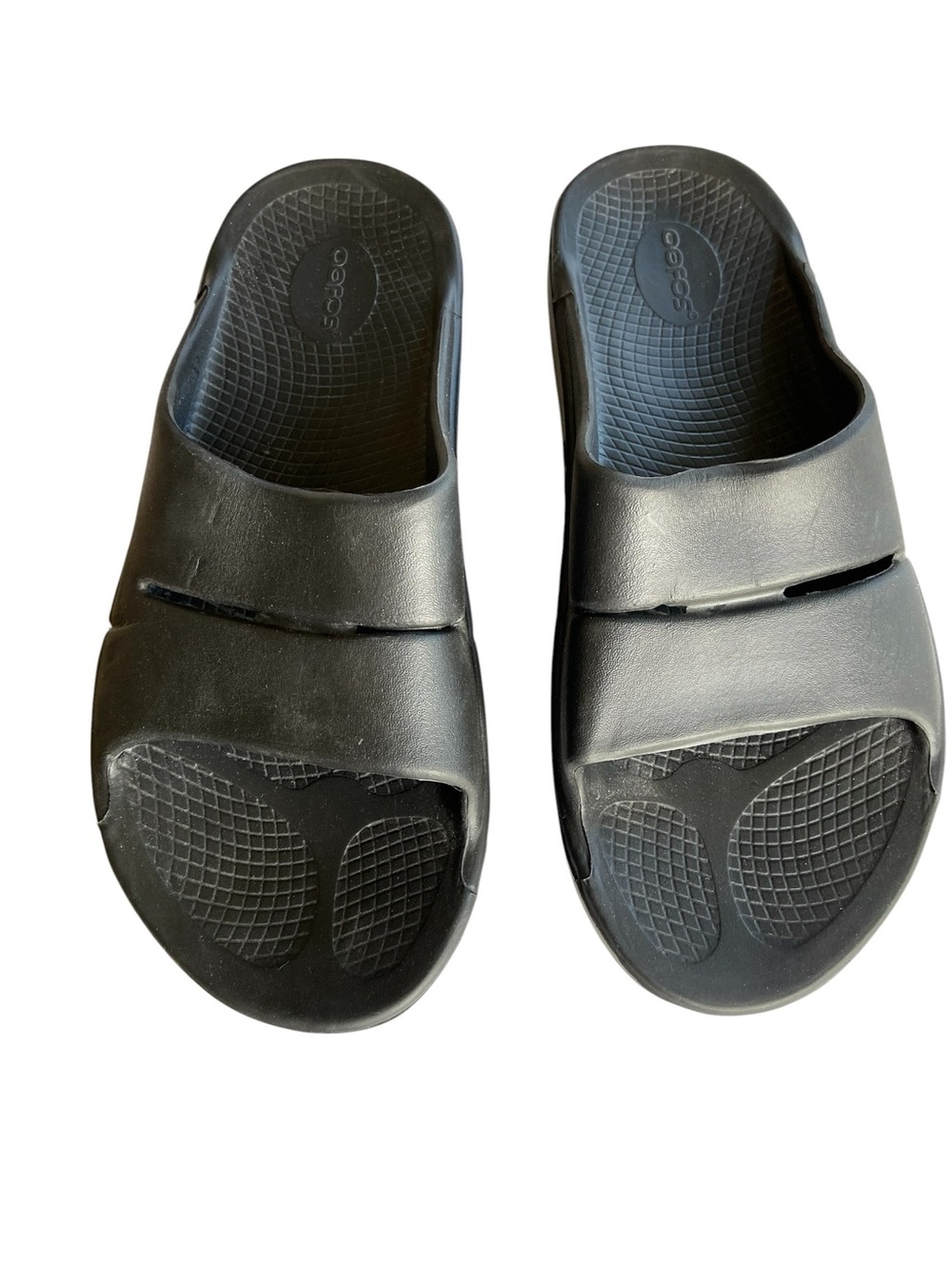 OOFOS OOahh Recovery Slide Sandals Black Men’s 10 / Women’s 12 Athleisure Sporty